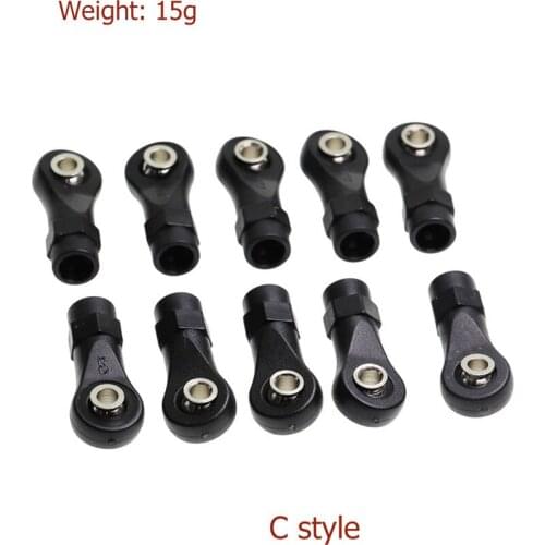 10PCS Universal M4 Link Tie Rod Ends Ball Head for 1/10 1/8 SCX10 TRX4 RC Climbing Model Car Accessories