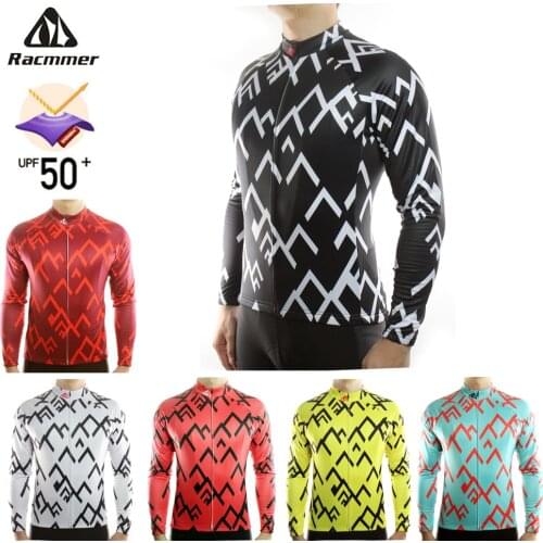 Racmmer 2020 Long Sleeve Pro Cycling Jerseys Men Mtb Clothing Bicycle Maillot Equipacion Ciclismo Sportwear Bike Clothes #CX-15