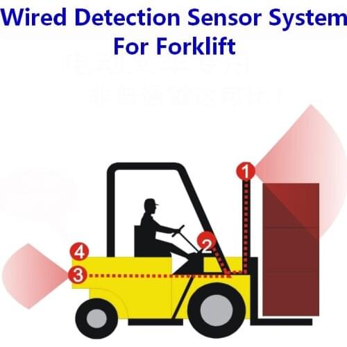 12V-100V input wired detection sensor system for forklift/truck