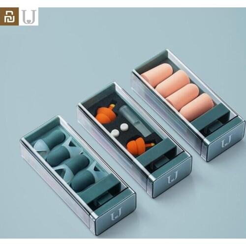Xiaomi Memory Foam Soundproof Earplugs Mute Professional Noise Reduction Light Soft Silicone Sleeping Foam Travel Earplug Youpin