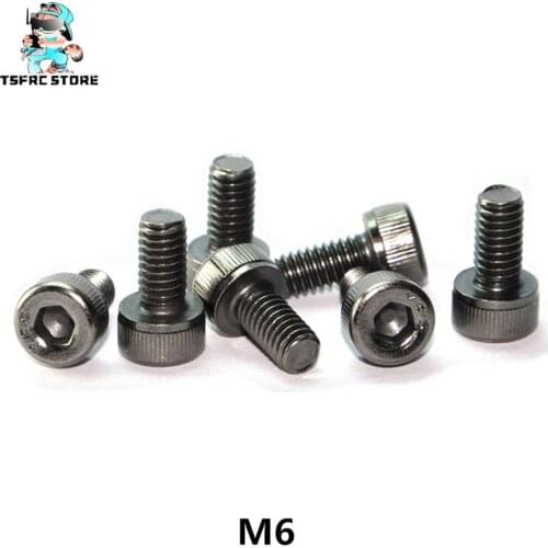 YFS Grade 12.9 M6 x8/10/12/15/16/20/25mm hexagon socket head cap screw black nickel plating anti rust corrosion resistant screw