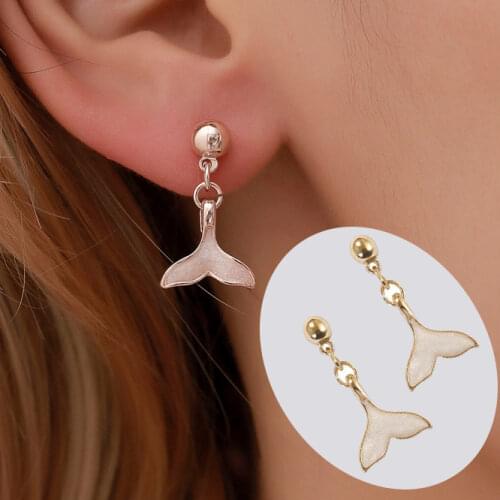 1 Pair Mermaid Dangle Earrings S925 Piercing Pendant Drop Earring Women Stylish Jewelry Gift