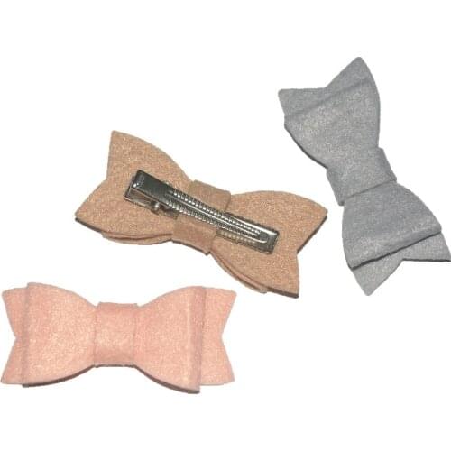 100 pcs/lot, Choose your colors , 2.75" Felt Bow with clips , Girls bow Hair Clip