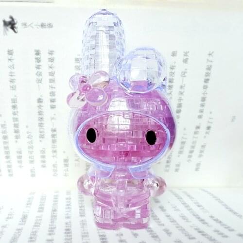 3D Crystal Puzzle Toys Animal Cute Rabbit Shape Puzzle Children Learning Educational Boys Girls DIY Gift Present