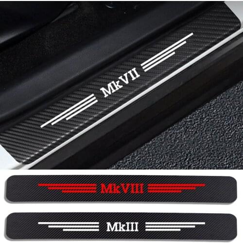 4pc Carbon Fiber Car Door Sill Protector Sticker Decal for VW Golf 5 6 7 Jetta MK5 MK6 MK7 GLI CC Tiguan Passat B6 b7 Rline GTI