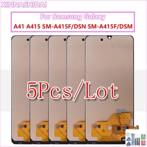 5PCS/For Samsung Galaxy A41 SM-A415F A415 LCD Display Touch Screen Digitizer Assembly Replacement Parts