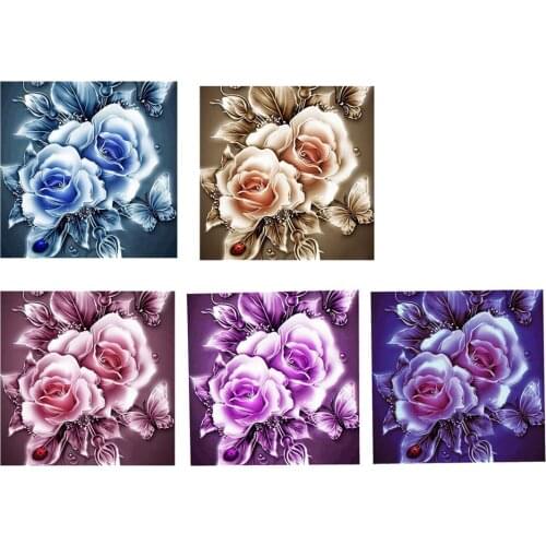 5D Diamond Painting DIY Cross Stitch Picture Embroidery Home Mosaic Rose