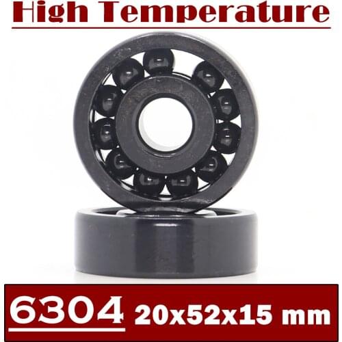 6304 High Temperature Bearing 20*52*15 mm ( 2 Pcs ) 500 Degrees Celsius Full Ball Bearings