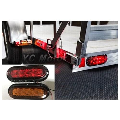Car Stying Red Yellow Truck Rear Tail Light Warning Lights Rear Lamps Waterproof Tailights Rear Parts for Trailer Truck Boat
