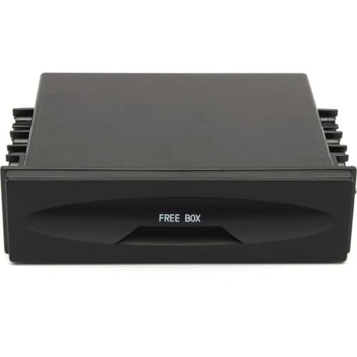 Car Storage Box CX-38 Single Layer auto Single Din Dash Radio Installation Pocket-Kit Black Plastic Universal 177x50x120mm