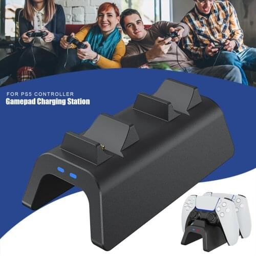 For PS5 Wireless Controller Dual Charging Base Gamepad Charging Station for Ps5 with Led Indicator
