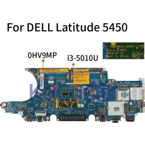 For DELL Latitude 5450 E5450 I3-5010U Laptop Motherboard CN-0HV9MP 0HV9MP ZAM70 LA-A901P SR23Z DDR3 Notebook Mainboard