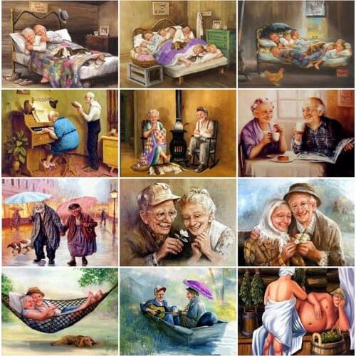 EverShine 5D Diamond Painting Full Square Diamond Embroidery Pictures Of Rhinestone Diamond Mosaic Home Sweet Home Old Man Decor