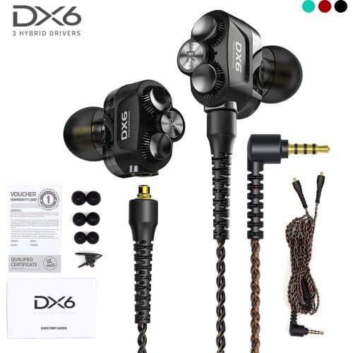 PLEXTONE DX6 3 Hybrid Drivers Detach Gaming Stereo Earphone