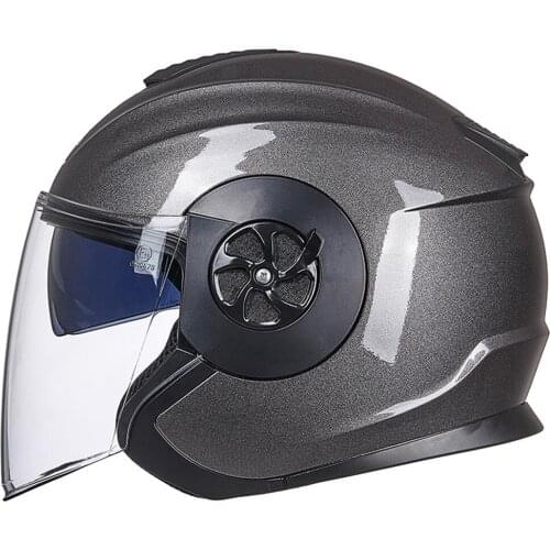 GXT Motorcycle Helmet Half Face ABS Motorbike Helmet Electric Safety Double Lens Helmet Moto Casque For Women Men Casco Moto