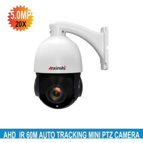 HD 5.0MP 20x IR LED Auto tracking High Speed Dome PTZ Camera AHD 360 degree AHD Mini DWDR Camera