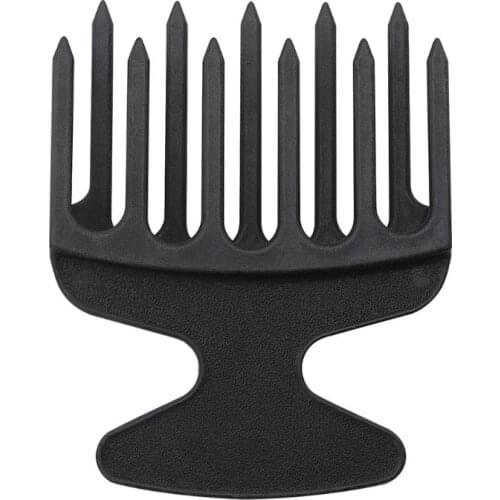J0PE Wide Tooth Afro Hair Pick Comb Detangle Wig Braid Hairbrush Oil Head Fork Tools