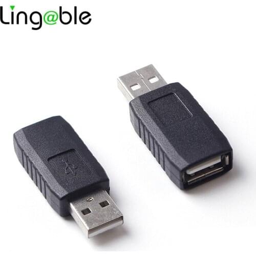 Lingable USB 2.0 A male to female Adapter USB 2.0 AM/AF Connector Extender Converter for laptop PC Computer