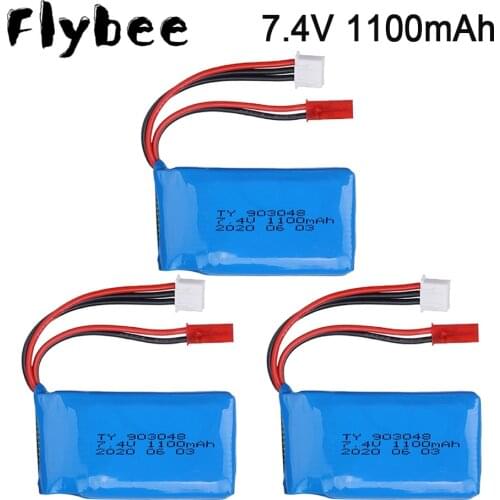 7.4V 1100mAh Li-Po Battery for WLtoys A949 A959 A969 A979 V912 V913 V353 k929 V262 L959 T23 T55 F45 2S 7.4V Car Battery parts