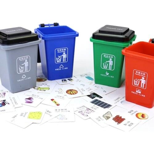 Garbage Classification Toy Trash Can Early Educational Teaching Aid Knowledge Game Mini Trash Can Learn Life Skills