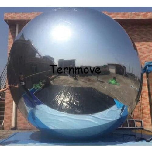 Slivery Inflatable Mirror Ball 3m 2m Inflatable Advertising Ball for wedding party shopping mall decorate Events Decoration