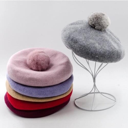 Naziyu Women's Hats With Pompoms