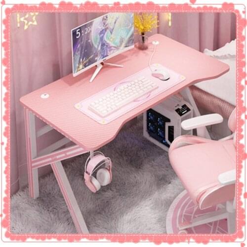 New pink white game table desktop 100X60X75 computer desk home desk anchor live fashion table 120X60X75 girl room desks