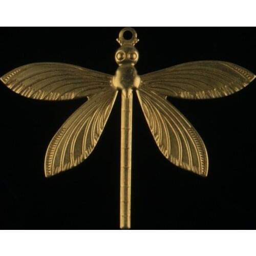 52.1*64.5mm Brass Solid Single Hanging Dragonfly Fashion Charm Pendant DIY Jewelry Accessories