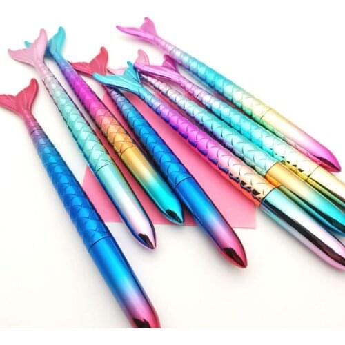 Princess Mermaid Pen Gift Stationery Fish Ballpoint Pens Creative Office Business Supplies Students Prize Party Favors