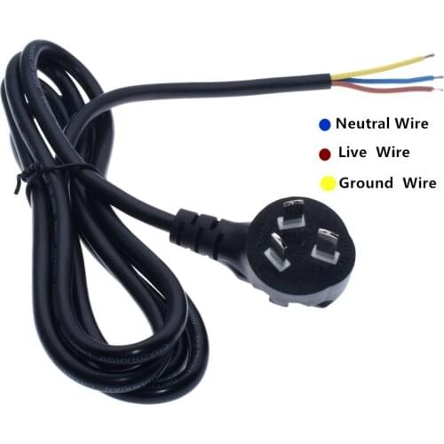 AU Power Cord Power Stripped Power Supply Lead Cable For Electric Sockets PC Computer 1.8m 6ft 18AWG