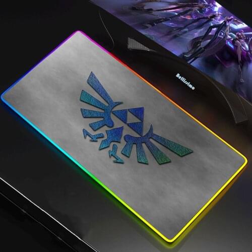 ZELDA Large Mouse Pad Anime Gamer Accessories Backlit Mat Mousepad Rgb Keyboards Computer Peripherals Office Mausepad Deskmats