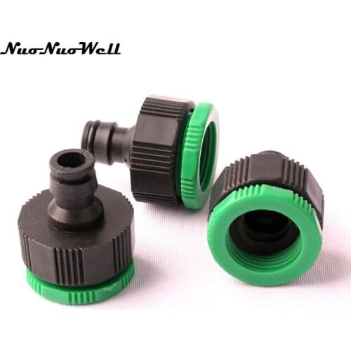 2pcs NuoNuoWell 3/4"-1" Female Thread Quick Connector for Garden Irrigation Watering Hose Pipe Fitting Tap Adapter