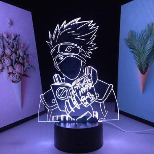 Anime Figure Cold Reading 3D LED Lamp Home Decoration Lamp Mens And Womens Birthday Gifts Bedroom Small Night Light 7 Colors