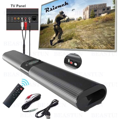 TV Soundbar Speaker Wireless Bluetooth Home Theater Speakers Column Sound Bar Built-in Watch Stereo Sub woofer RCA Remote for PC