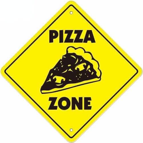 Jpth13cm x 13cm pizza area animation cartoon logo vinyl waterproof scratch proof fun car sticker, van personality accessories,JP