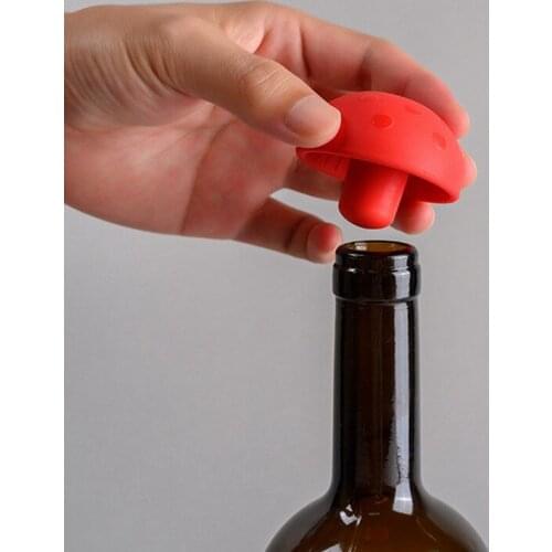 Mushroom Shape Wine Bottle Split Bottle Stopper Wine Seal Seal Champagne Anti-leaky Red Wine Preservation Seal Plug 2021 New