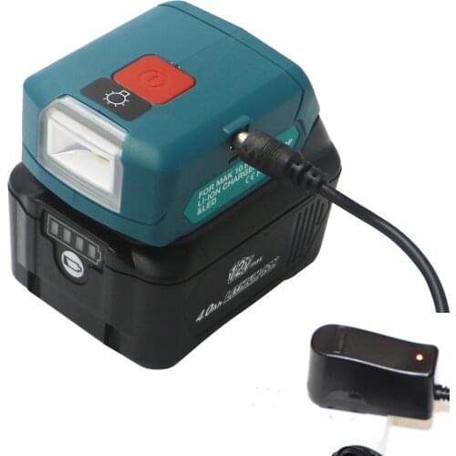 Li-ion battery charger USB adpator with work light Multifunction DC10WD for Makita BL1015 BL1040B BL1015 BL1016 BL1021B BL1040B