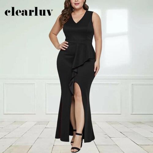 V-neck Evening Dresses Black Burgundy Mermaid Floor-length Sex Plus Size Zipper Back Customized Formal Party Dress Women T023