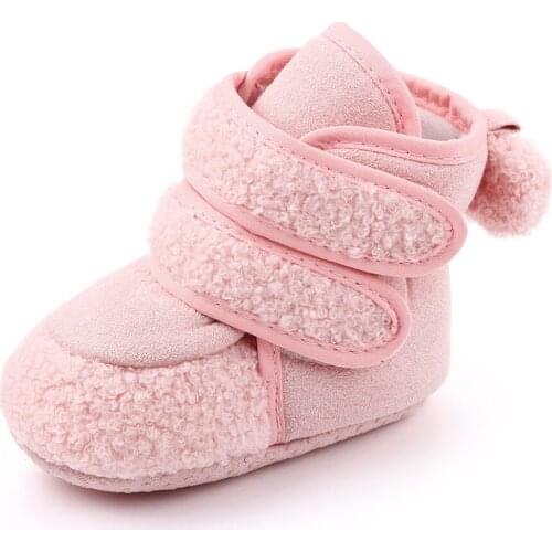 Winter Baby Booties Fashion Crib Shoes Toddle Walking Shoes with Anti-Skid Bottoms