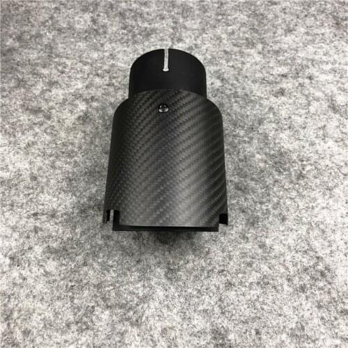 1PCS For Universal Matte Stainless Steel Car System Exhaust Pipe For Akrapovic Muffler Matte Carbon Exhaust Tip