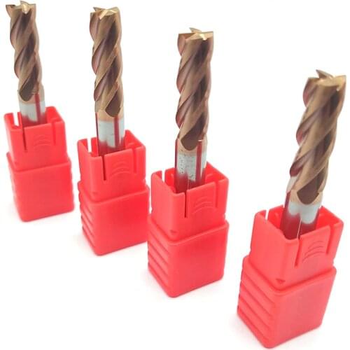 10PCS Endmills HRC60 8.0xD8x60L 4T 8MM Standard Size Face Mill Carbide High Quality Flat Mill Spiral Bits CNC Milling Cutter