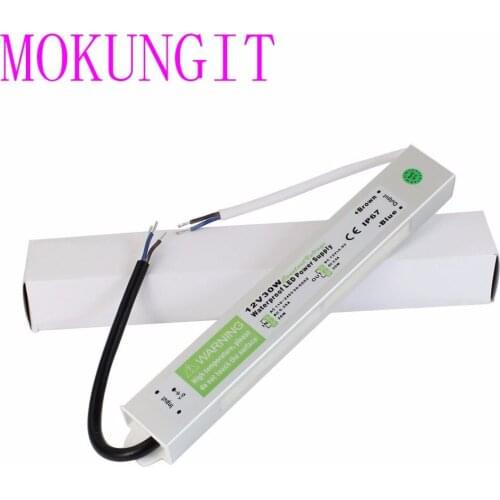 Fast shipping 10pcs DC12V 30W IP67Waterproof Electronic LED Driver AC110V-260V Aluminum Transformer led lighting Converter Power
