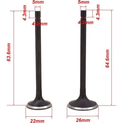 2088 Motorcycle Engine Valve Intake Exhaust Stem Valve For Yamaha YBR125 YBR 125 125cc Engine Spare Parts