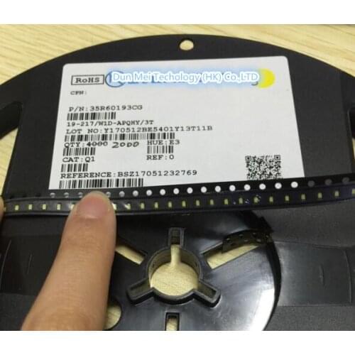 4000pcs/lot 19-217/W1D-APQHY/3T Chip LED (0.4mm Height) 0603 white light