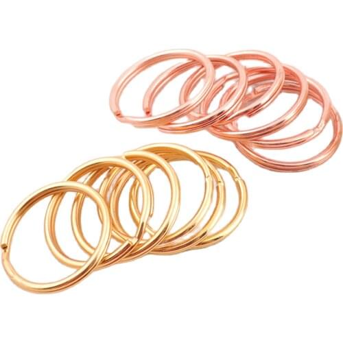 50 pcs Key Rings 25MM Gold /Rose Gold Key Ring keychain Split Key Rings key fob Split Rings Findings