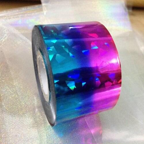 Colorful Diamond Nail Art Glue Transfer Foil Brand New Transfer Nail Foil Decal Stickers for Nail Art Decorations 1Roll