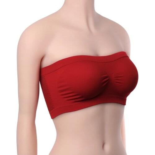 Womens Sexy Bandeau Bra Tube Top Strapless Bandeau Bra Underwear Women Bralette Seamless Strapless Tops Brassiere