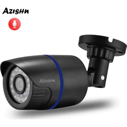 AZISHN H.265 5MP 1/2.7"SC5239 CMOS Audio IP Camera Waterproof Video Network 24IR Day/Night ONVIF XMEye P2P CCTV Cameras 2MP/3MP
