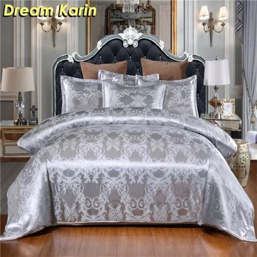 Luxury Jacquard Luxury Bedding Set Floral Printed Duvet Cover Sets Single Double Queen King Size BedClothes Modern Bed Linens