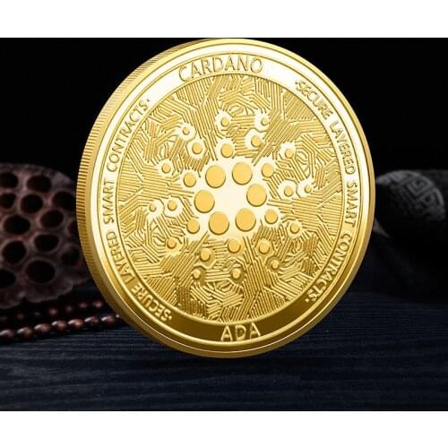 1pc Ada Cardano Bitcoin TRX QTUM IOTA Crypto Coin Cryptocurrency Gold Plated Crypto Coin Cryptocurrency Collectible Great Gift